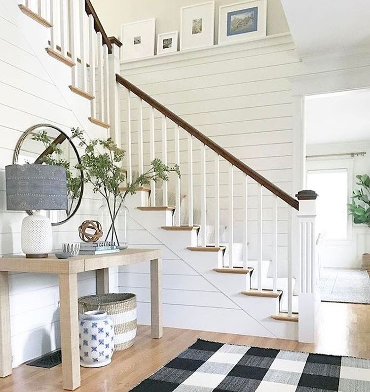 Foyer Staircase Accent Walls — Modernwood.Work