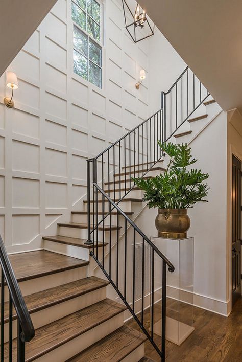Foyer Staircase Accent Walls — Modernwood.Work