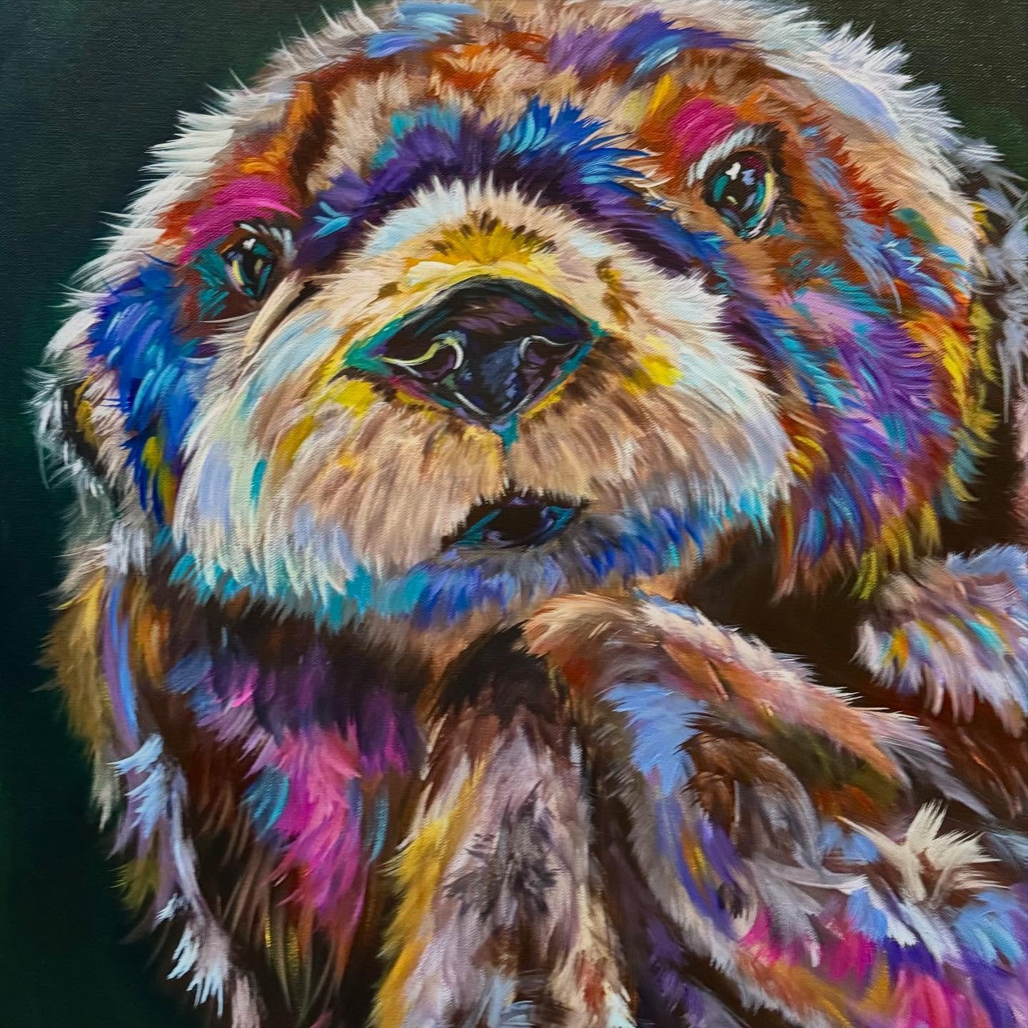 This little cutie is headed to Jackson Hole.
#otter #youotterknow #otters #oceanlife #wildlife #artwork #painting #interiordesigninspiration #loveofcolor