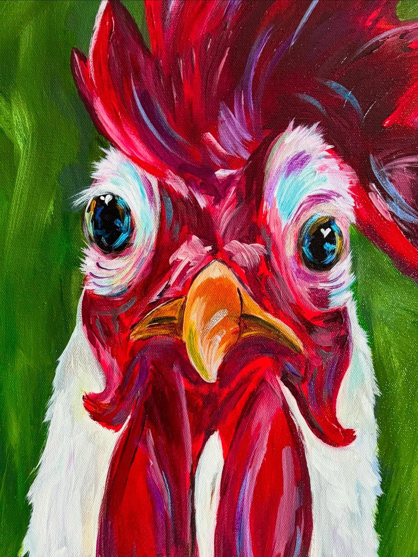 Did someone say “eggs”? #cluck
#Leghorn
#whimsicalchickenart #art #painting #rooster #chicken #artwork #lovewhatyoudo #lindaisrael #lifewithchickens #eggsplease