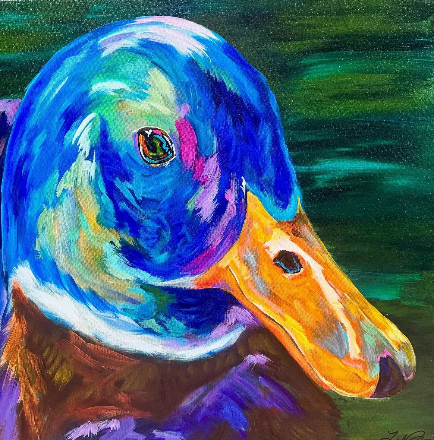 &ldquo;Drake&rdquo; 30&rdquo; x 30&rdquo; 
#duckpainting #artwork #art #wildlifeart #ducks #birds #waterfowl #mallardduck #quack #duck