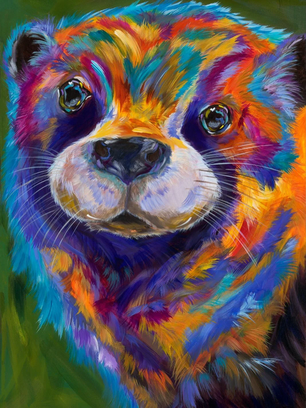 &ldquo;Harry Otter&rdquo; 36&rdquo;x24&rdquo; @lindaisraelart #otter #otterlovers #wildlifepaintings #artwork #loveofcolor