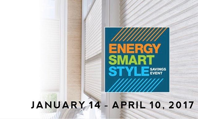 Come visit our showroom and learn more about Hunter Douglas' current 2017 Energy Smart Style Rebate Promotion! #interiordesign #interiorstyling #windowfashion #homestyling