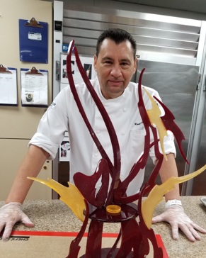 With decades of professional pastry experience, including formative years at several Casino in Las Vegas, such as the Flamingo Hilton, Excalibur, Parma restaurant, the highly acclaimed Four de Lys, J.W. Marriott, and currently the Luxor Hotel and Casino. Chef Raul continues to push the boundaries of the sweet course with the complex, elegant creations that inspired his first mentors. As seasons drive Chef Raul to new ingredients, his roster of four-plays is constantly evolving. His desserts crystallize the essence of his marvelous creations. Chef Raul confectionary masterpieces win the hearts of his guests, young and old alike.