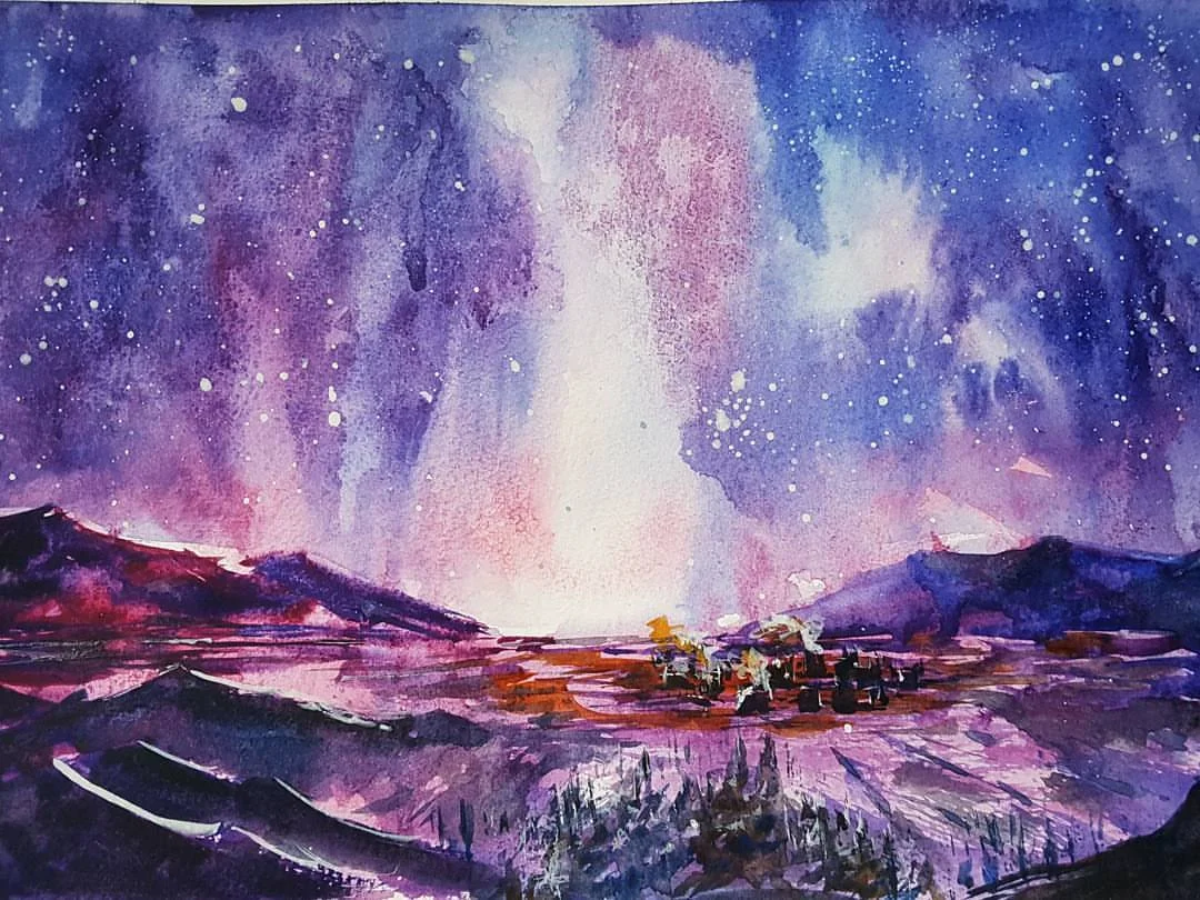 Quinacridone Dream, 8.29.17 Find the inspiration at http://allthatwillburn.com/artwork/ , site by artist Judd Mercer.