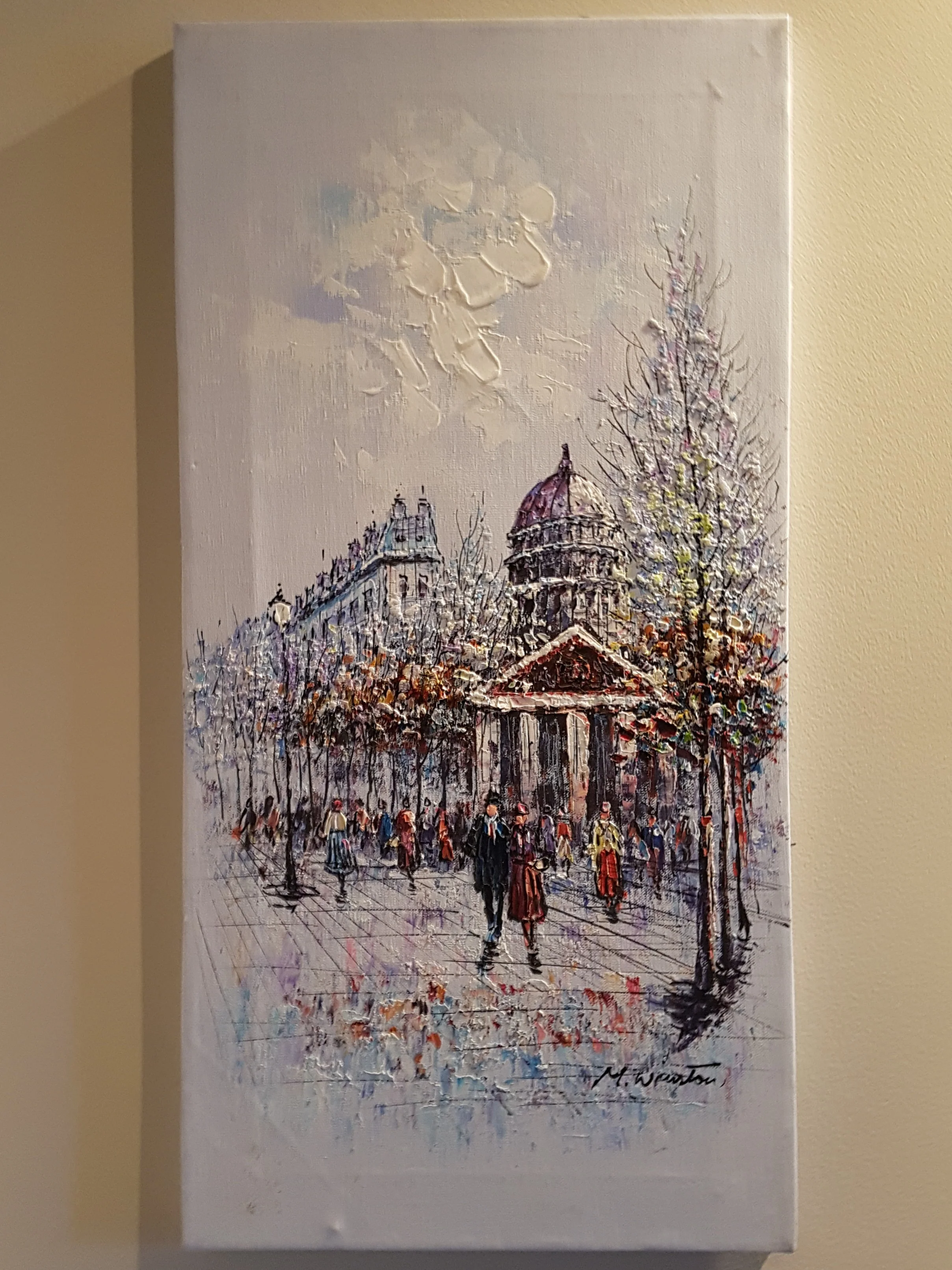 My favorite part of this painting is the texture and depth from the paint lifting off the canvas.