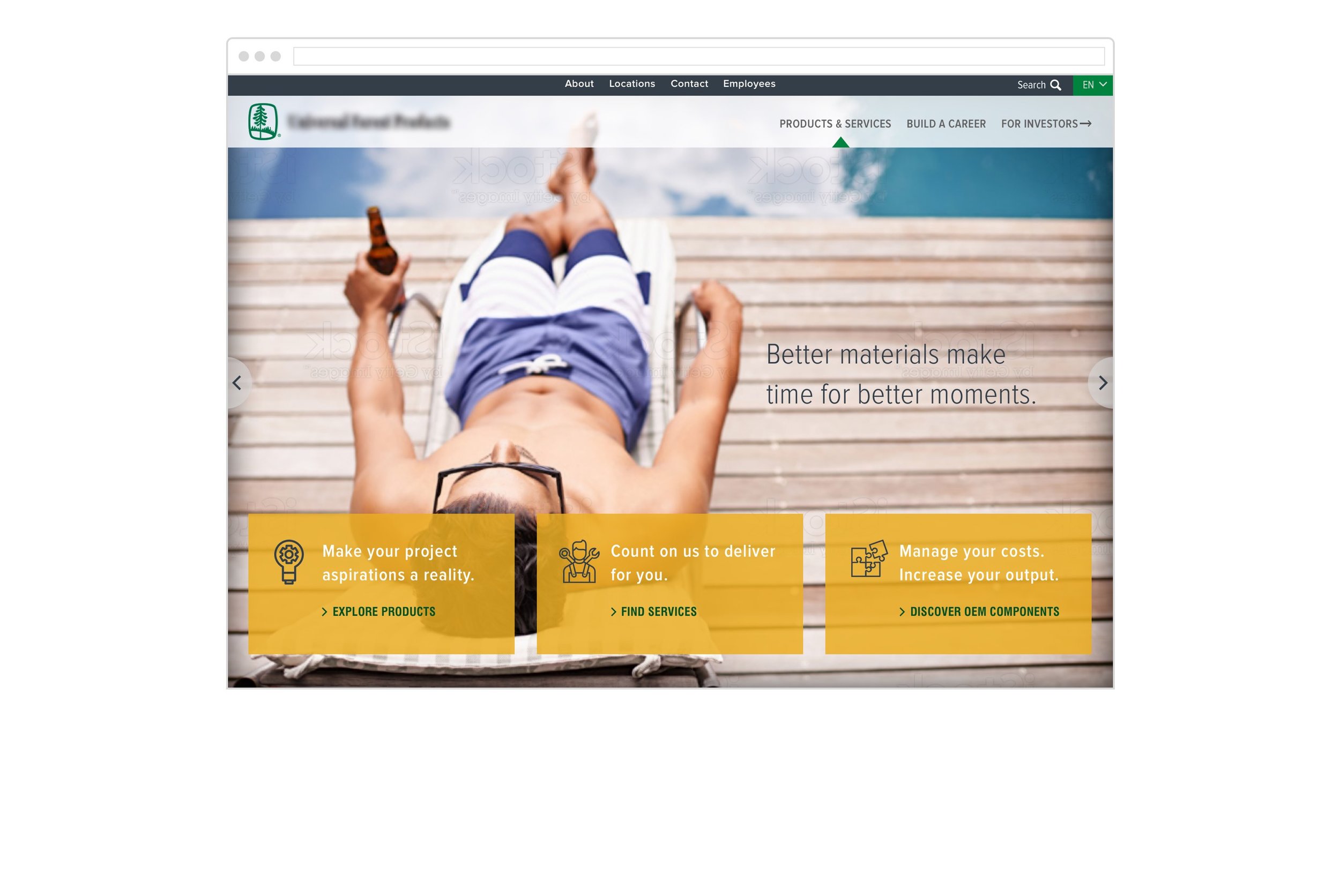 Products & Services Carousel