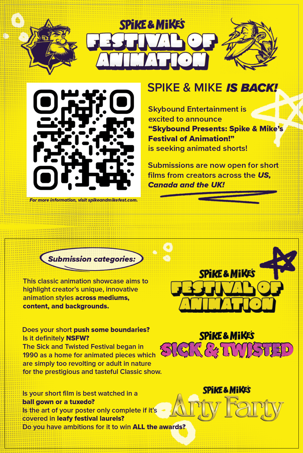  Spike and Mike’s Festival of Animation Promotional Postcard Treatment 
