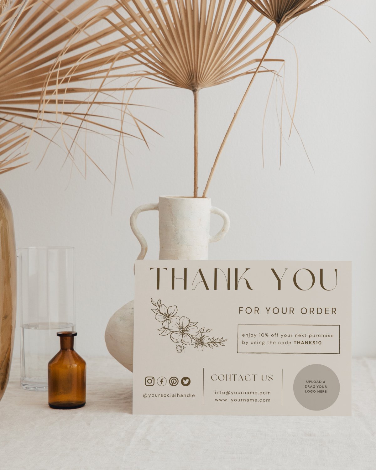 Small Business Thank You Card Canva Template - Melody Fulone