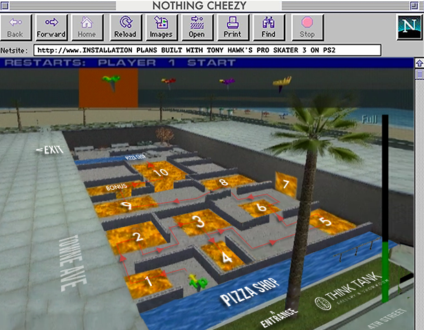 Installation Plans for 11 TBA environmental designs. Click to expand image and enjoy some PS2 era graphics!