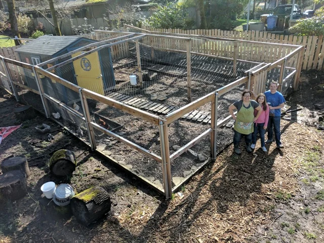 Chicken Coop in Portland, Oregon made by the McMackin family.