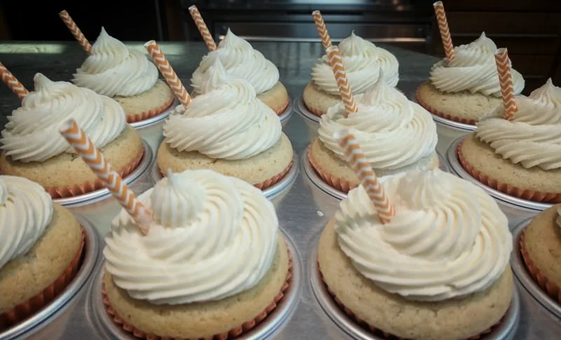 Number one holiday dessert! Eggnog cupcakes & eggnog frosting!