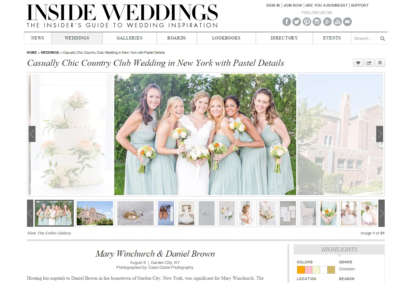 INSIDE WEDDINGS: DAN + MARY