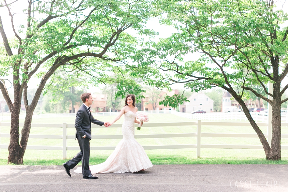 bride and groom at the Ryland Inn