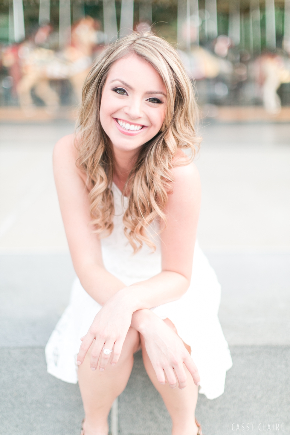 Jane's Carousel engagement photo