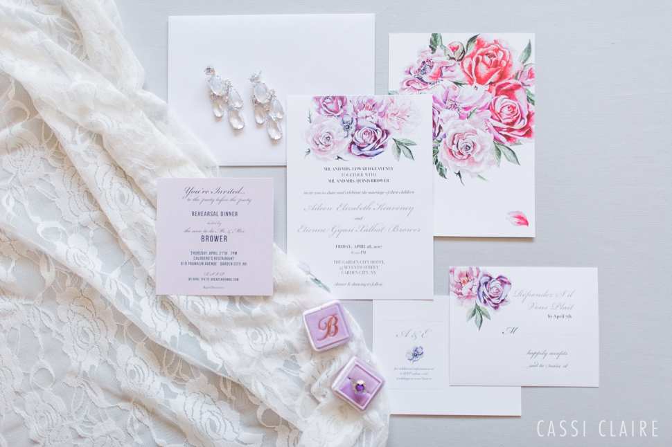 floral invitation suite