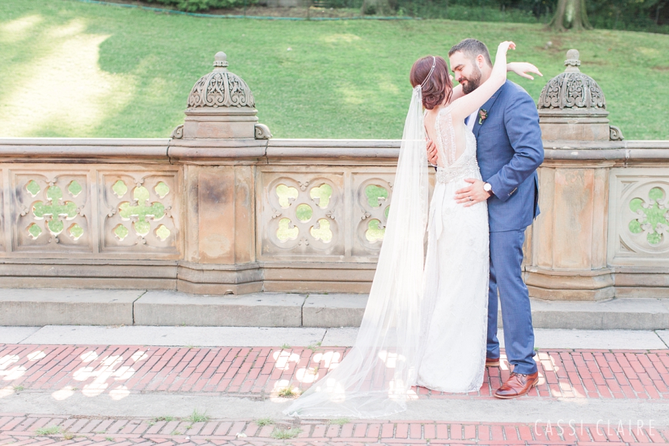 Bethesda terrace bride and groom