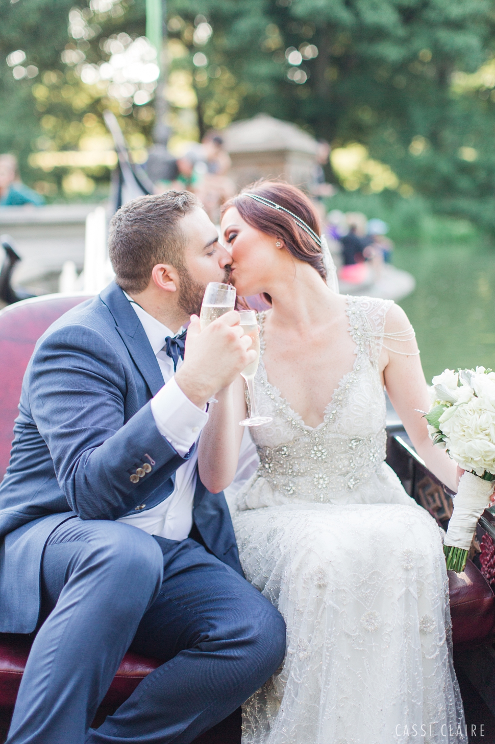 loeb boathouse gondola wedding