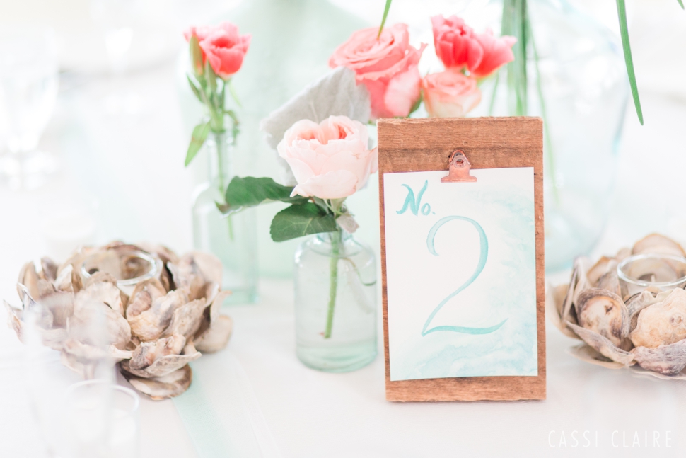 watercolor table numbers
