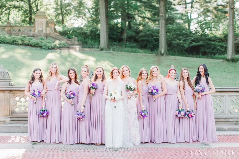 central park wedding party