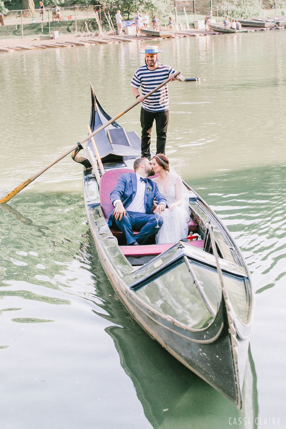 central park boathouse gondola wedding