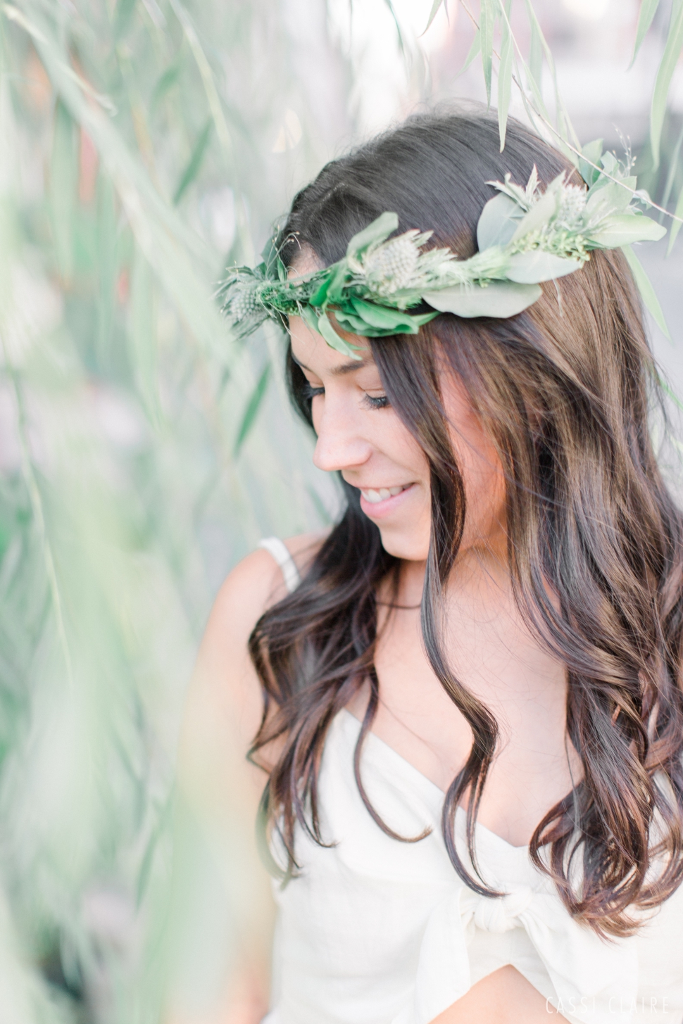 greenery floral crown