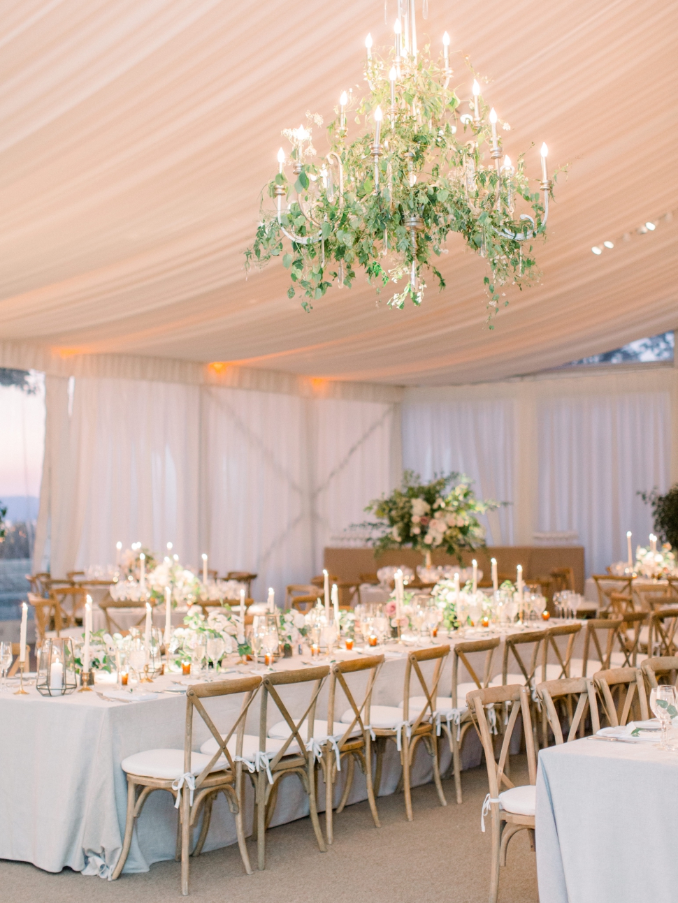 Sleepy Hollow Country Club wedding reception long table