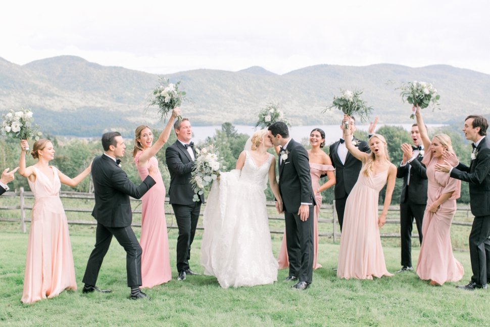 wedding party on a mountain