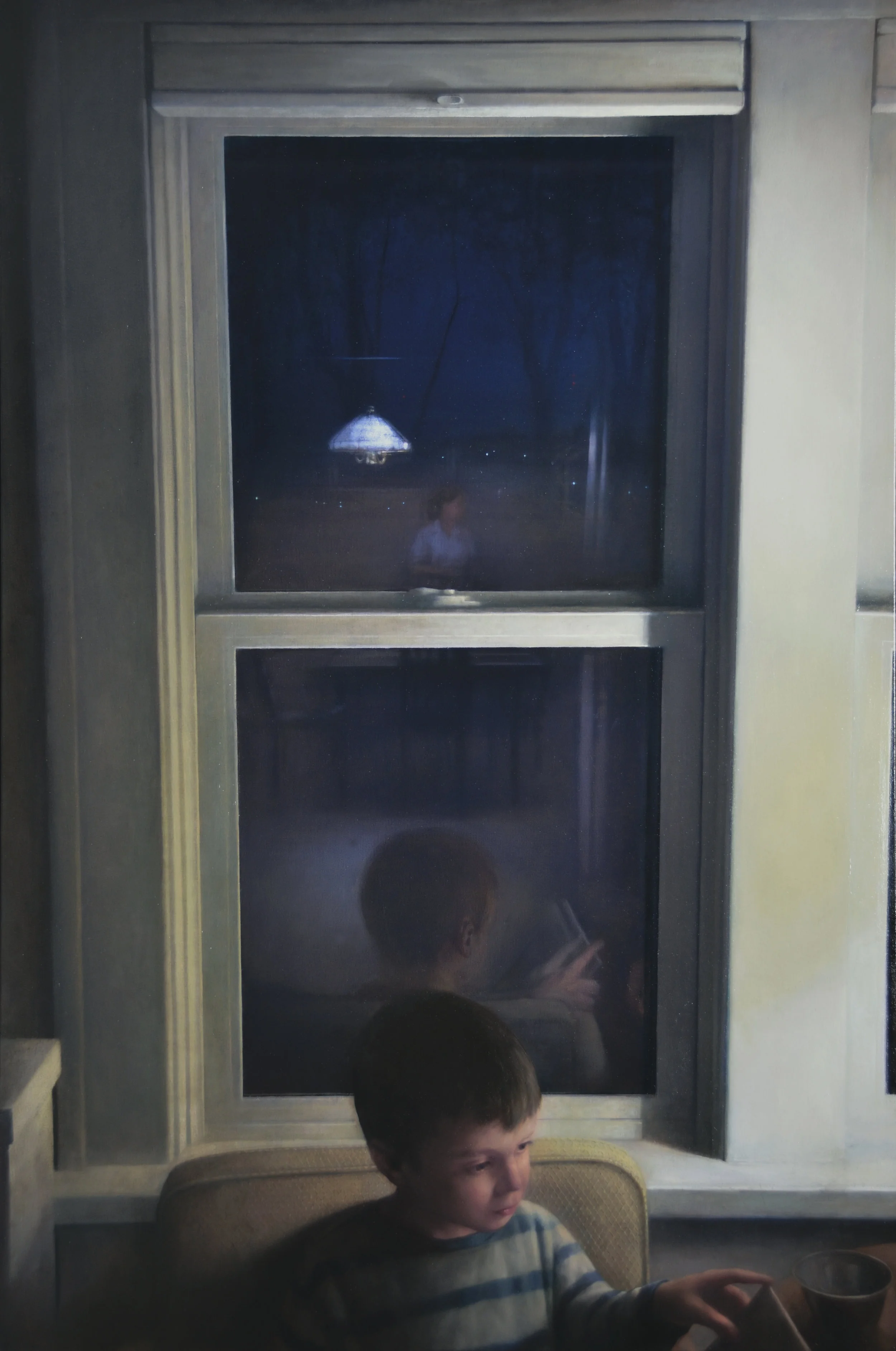 Night Window, oil on linen, 48" x 32" 