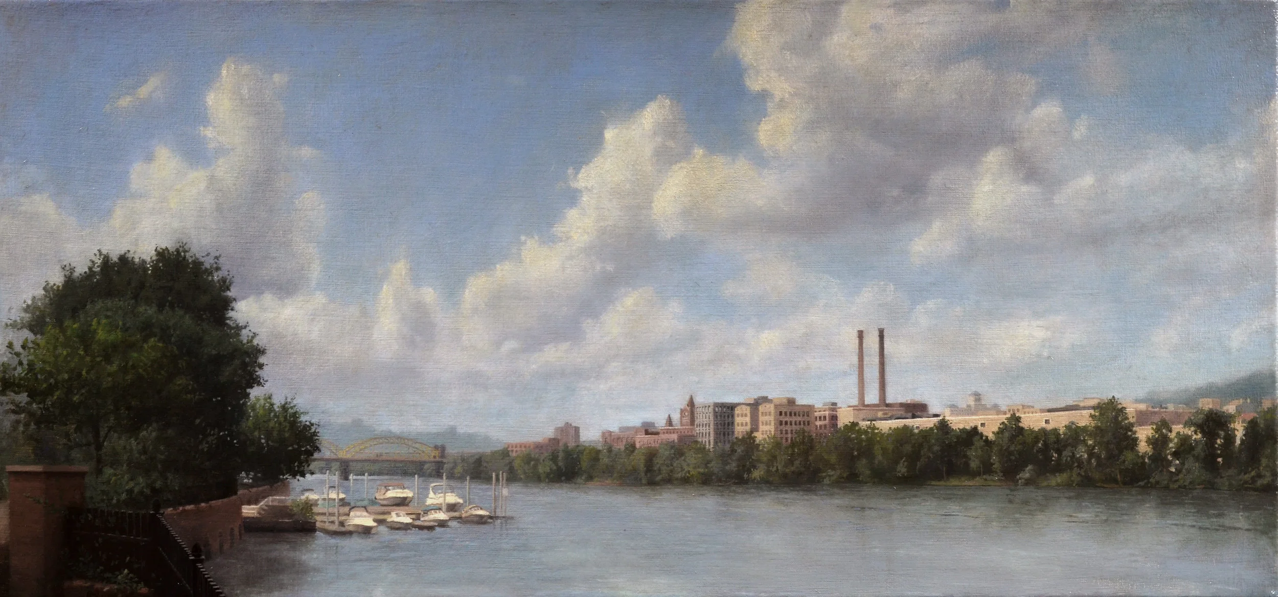 Allegheny River, oil on linen, 14" x 30"