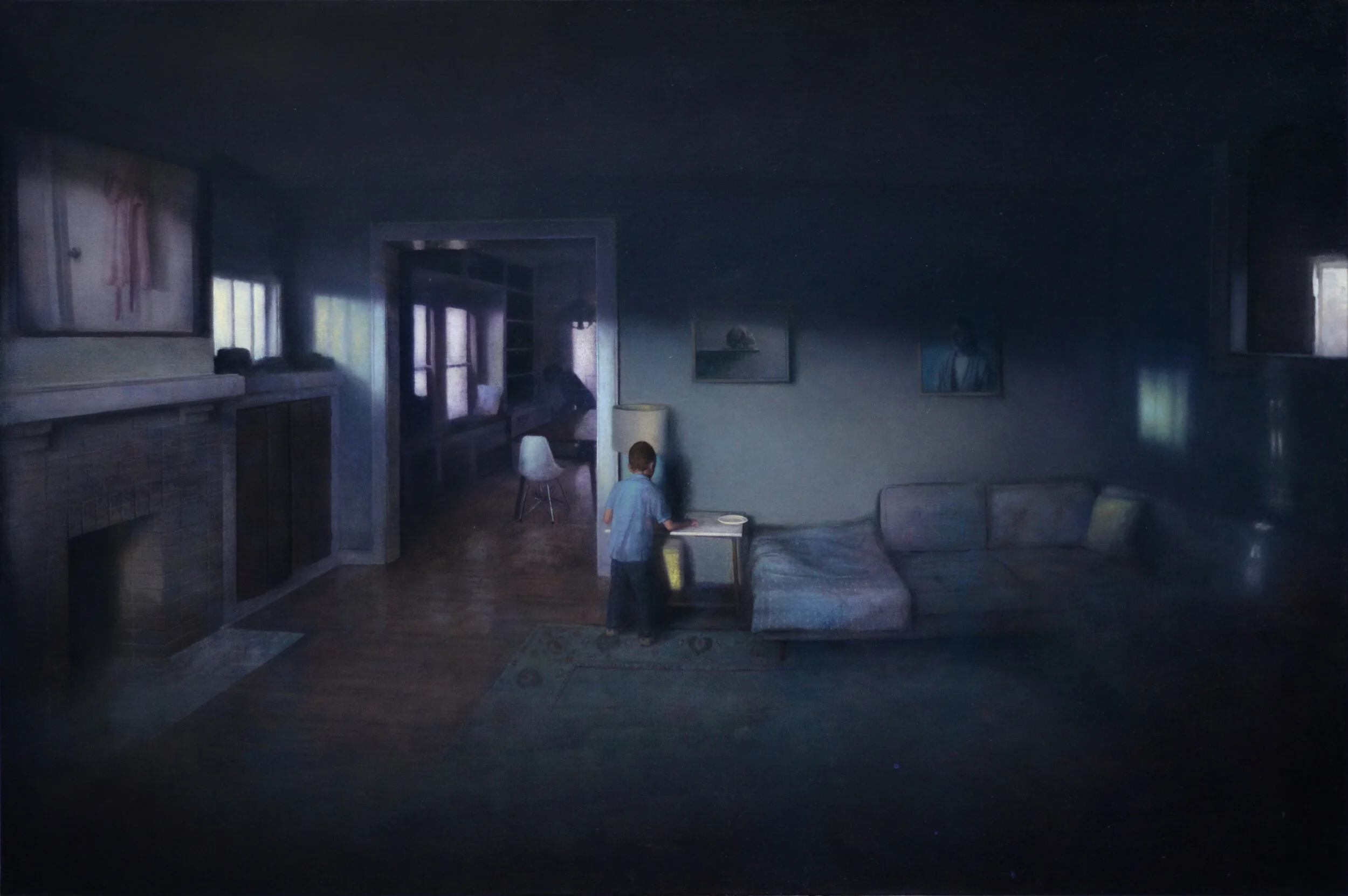 Interior at Sundown, oil on linen, 48" x 32"