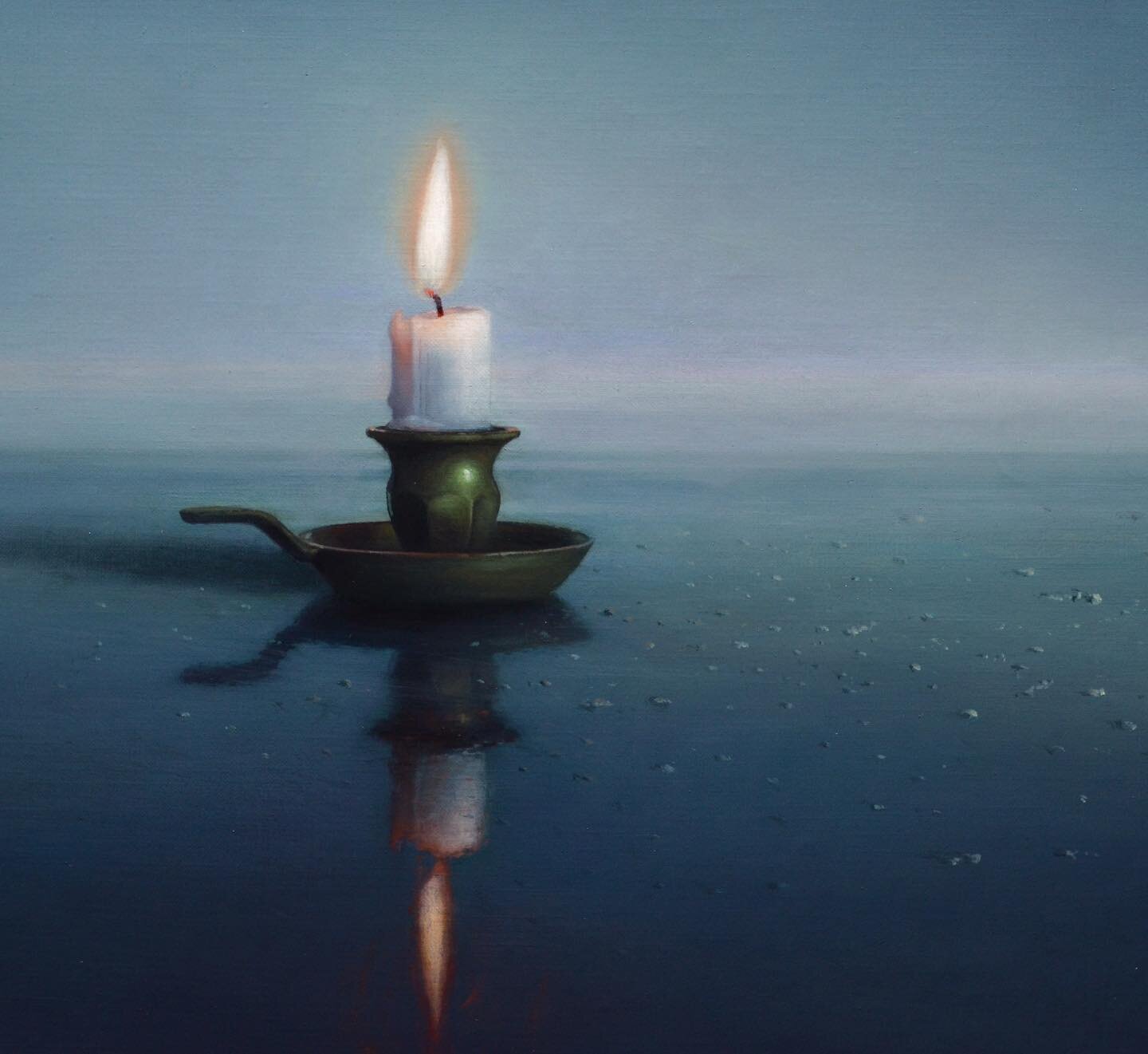 Candle and Dust, oil on linen mounted to aluminum panel, 22&rdquo; x 24&rdquo;
.
swipe to see the full image
.
This painting will soon be on its way to a collector @winfieldgallery gallery in CA.  Stay tuned for some new still lives this month and a 