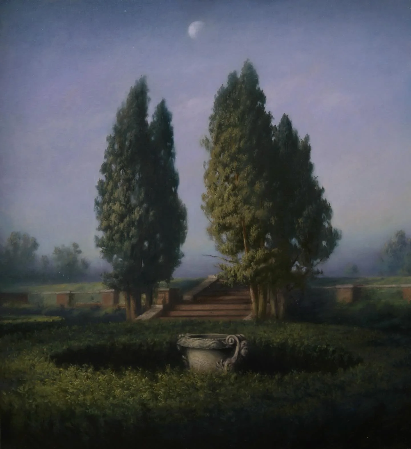 Garden, oil on linen mounted to panel, 24&rdquo; x 22&rdquo;

From my childhood to the present, gardens and gardening have been a source of solace&mdash;a grounding practice, much like painting, that sharpens my senses and renews a sense of wonder fo