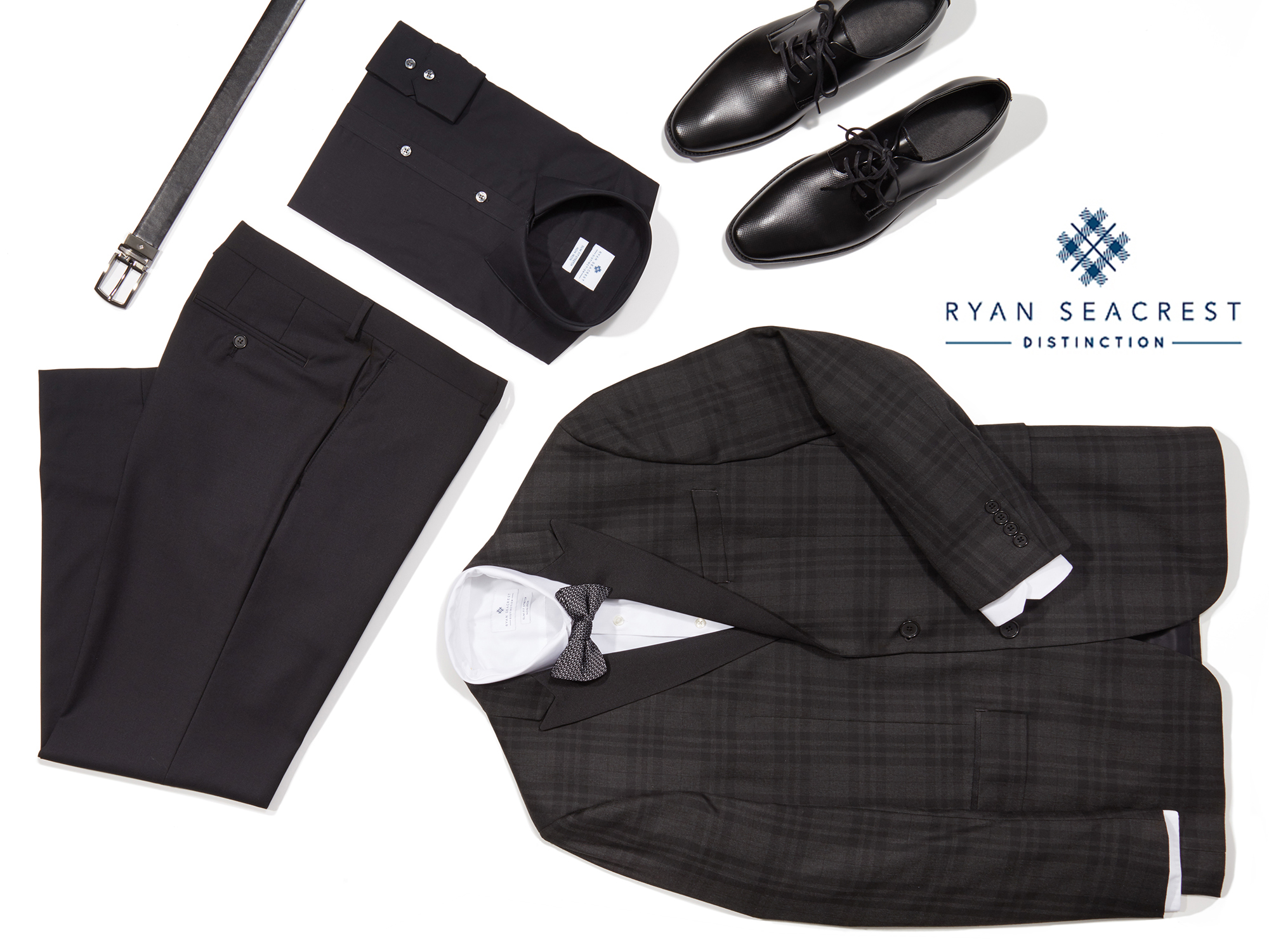 Ryan Seacrest Charcoal Plaid Tuxedo w Logo.jpg