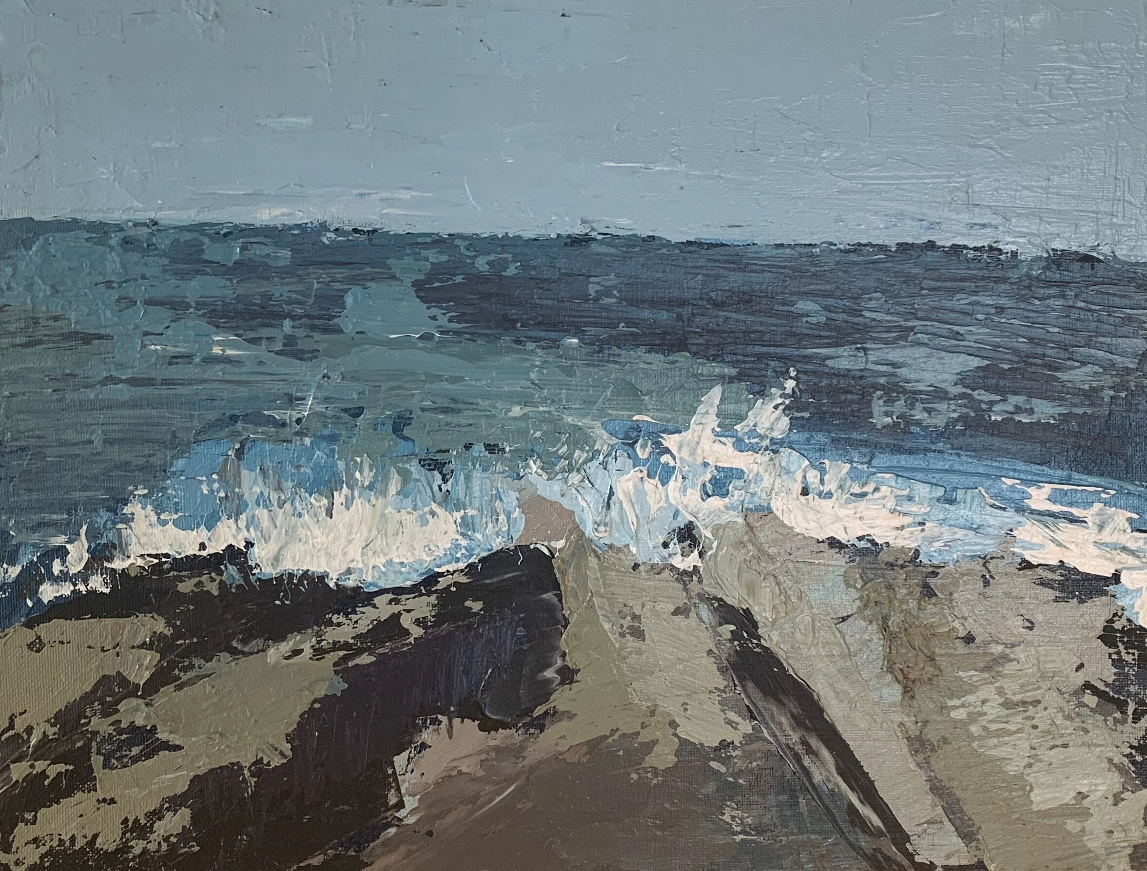 "halibut point" 18x24 acrylic on canvas, 2020