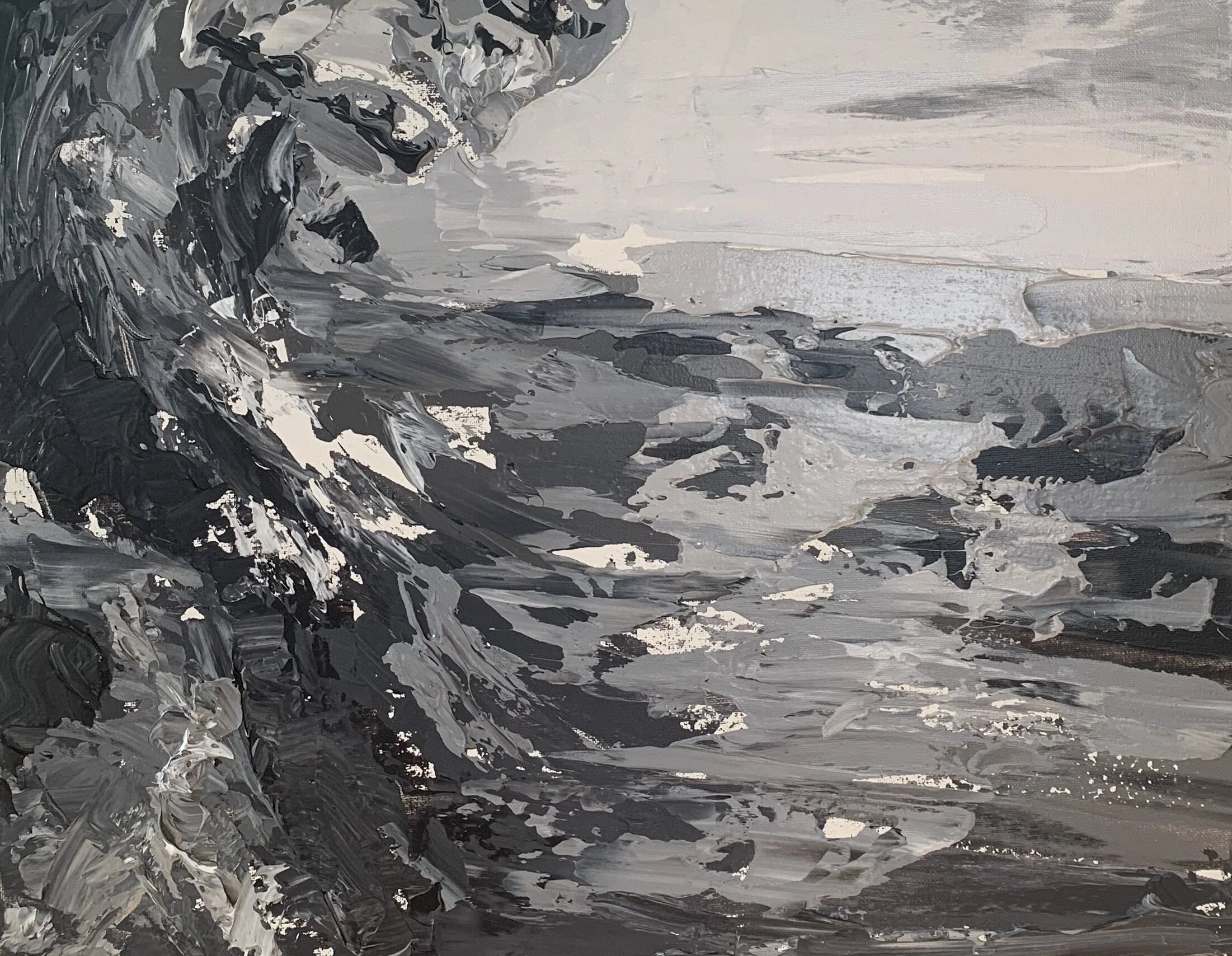 "crash" 9x12 acrylic on canvas, 2020