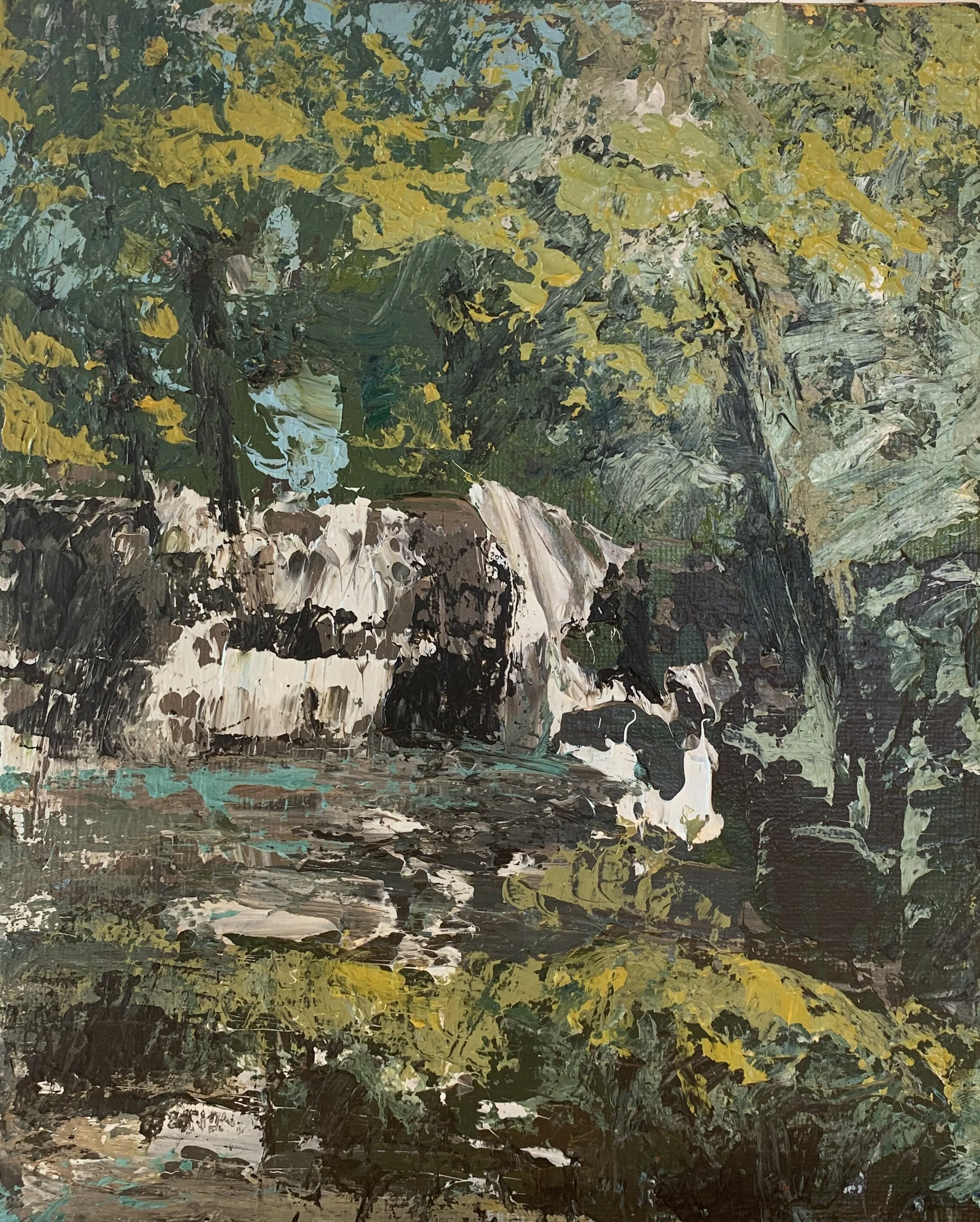 "arboretum" 9x12 acrylic on panel 2020