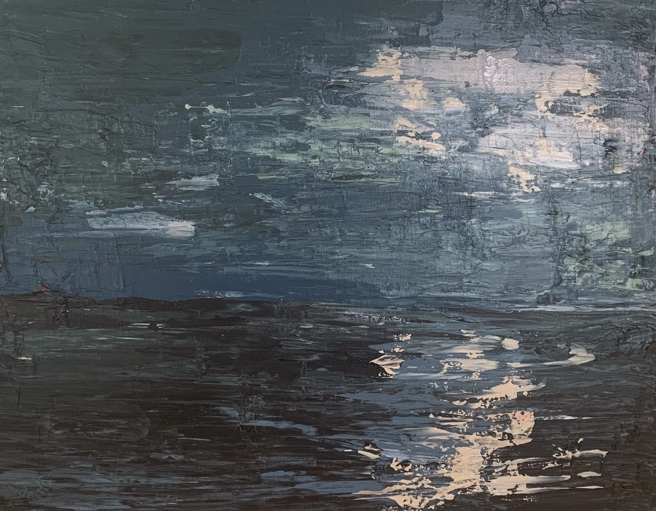 "moon in provincetown" 9x12 2020