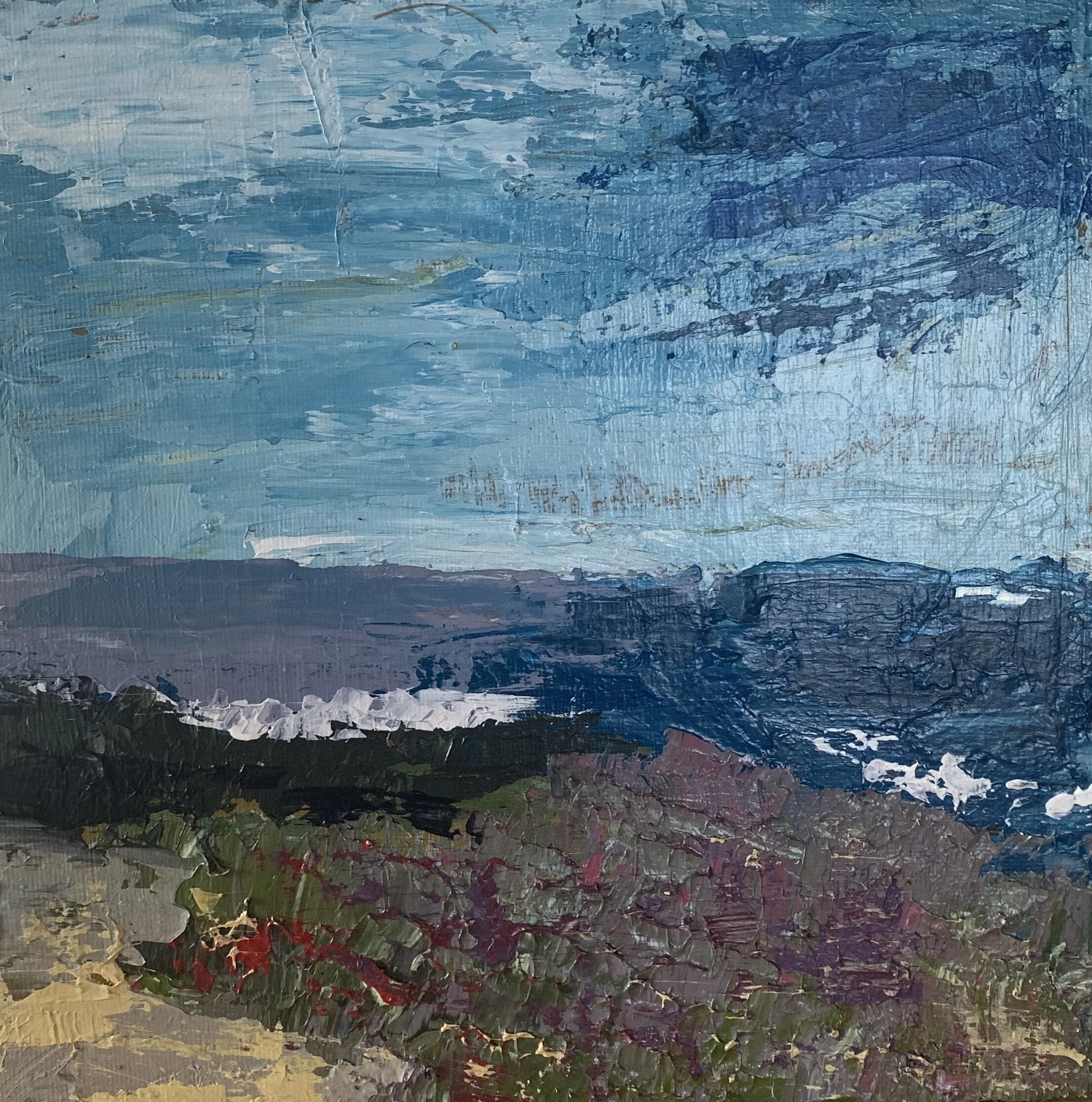 "halibut point" 10x10 acrylic on panel 2020