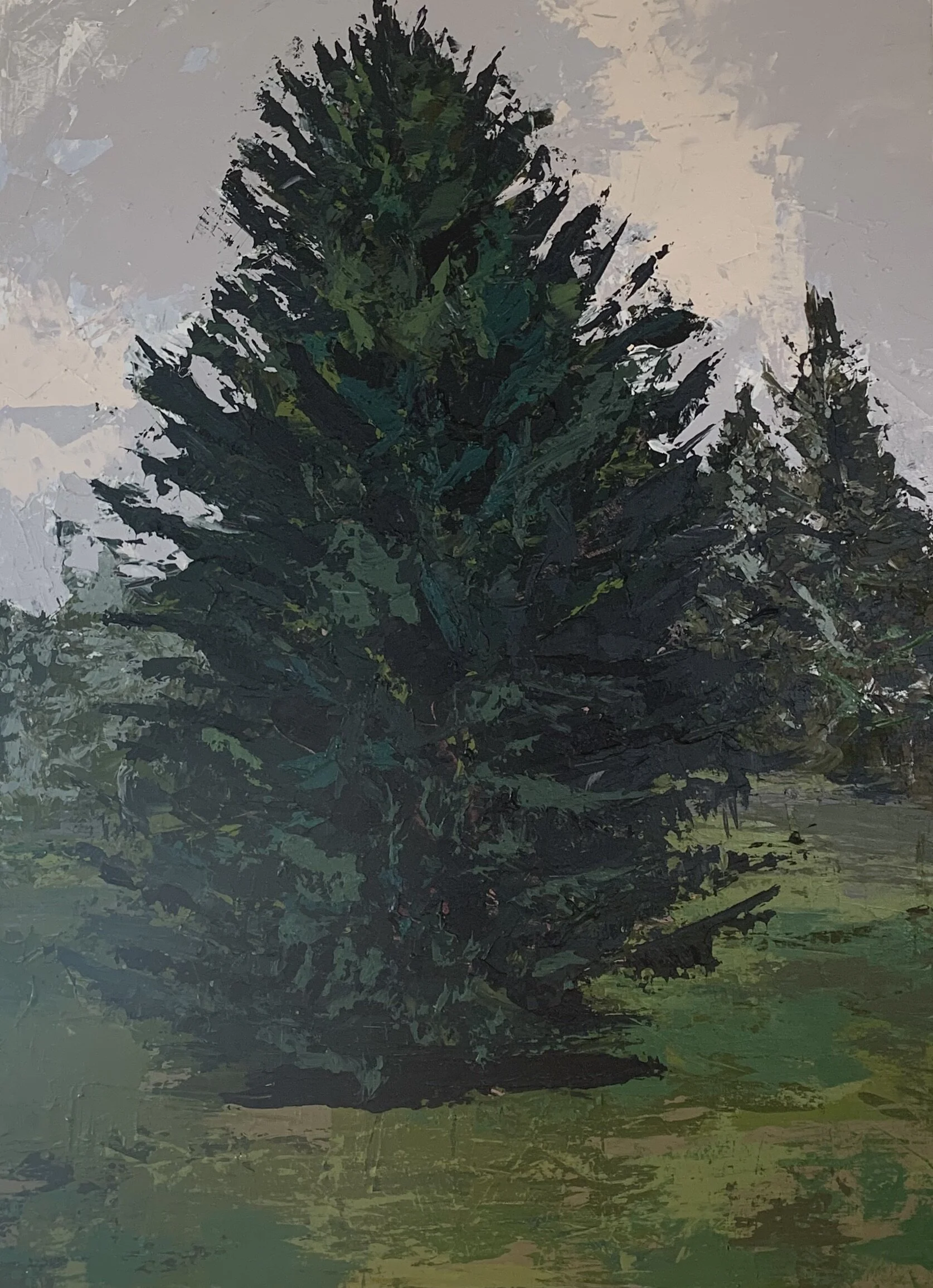 "at the arboretum" 24x36 acrylic on canvas 2020
