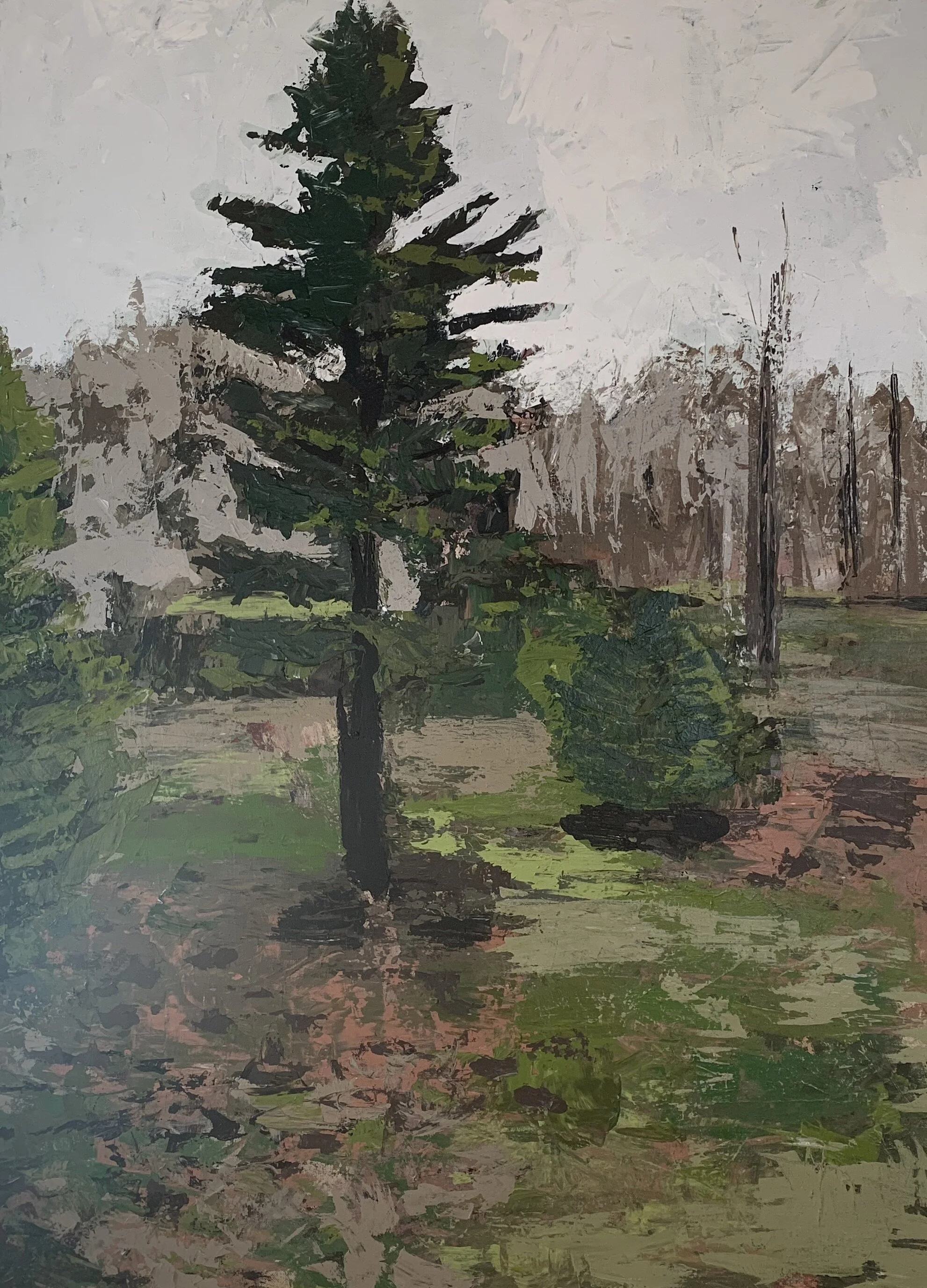 "at the arboretum" 24x36, acrylic on canvas 2020