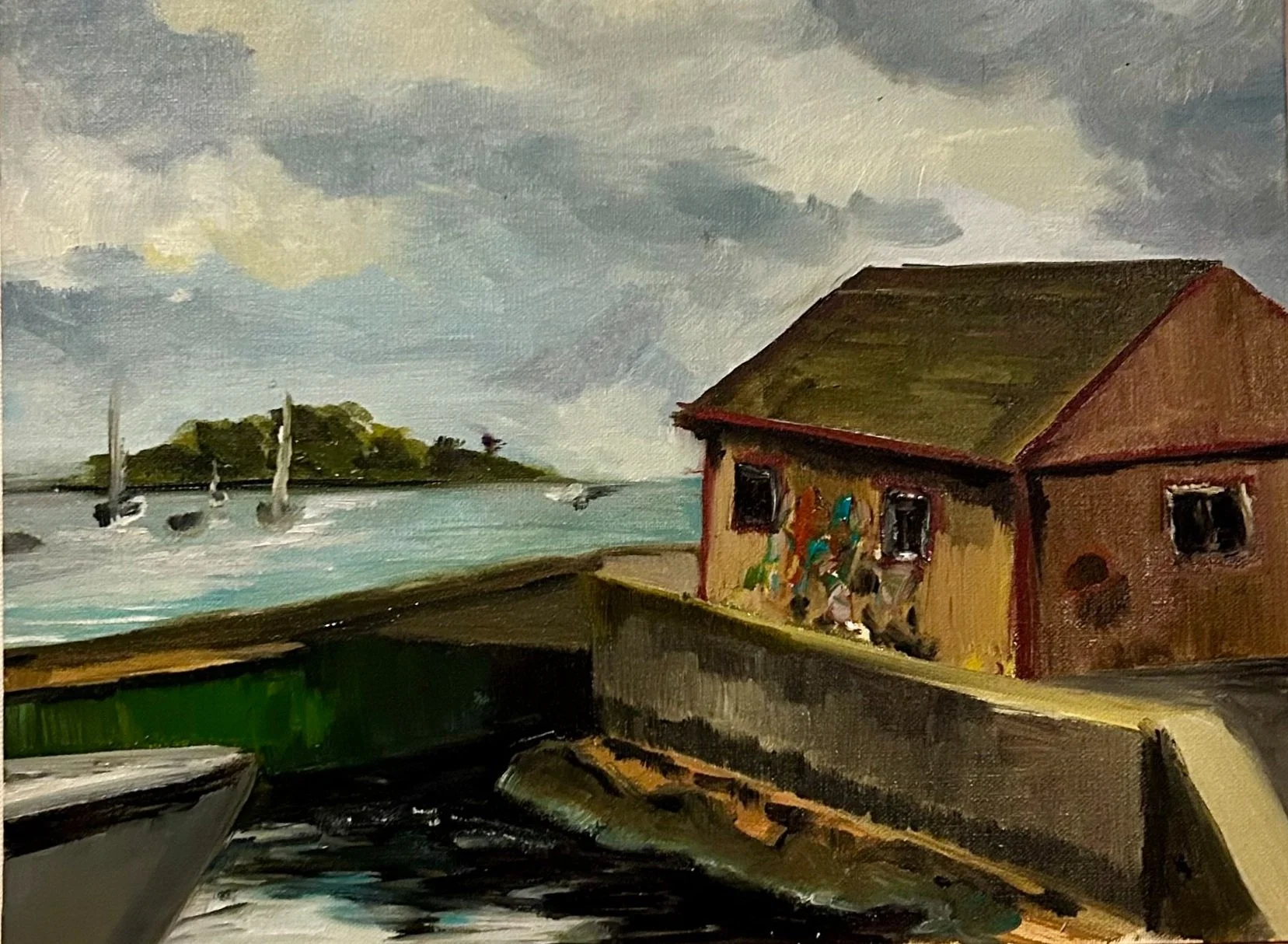 "coast guard" 9x12 oil on panel 2024