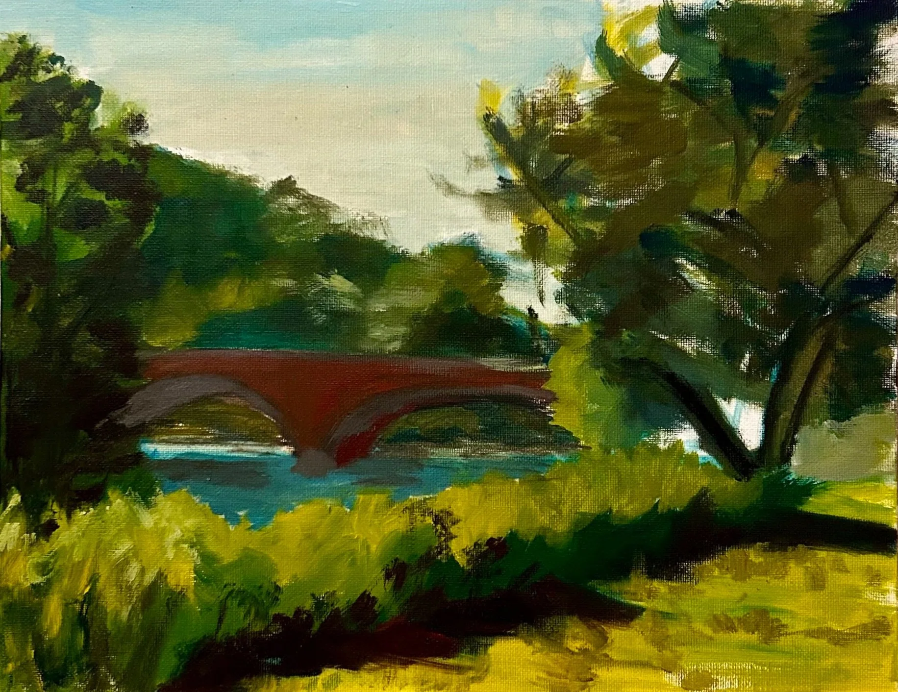 "charles river" 9x12, oil on panel 2024