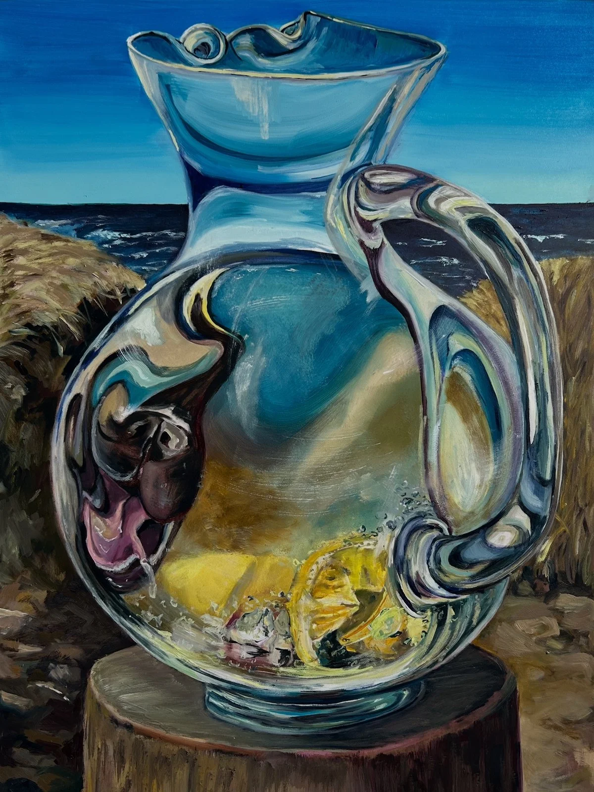 "matunuck through the looking glass" 18x24 oil on panel 2025