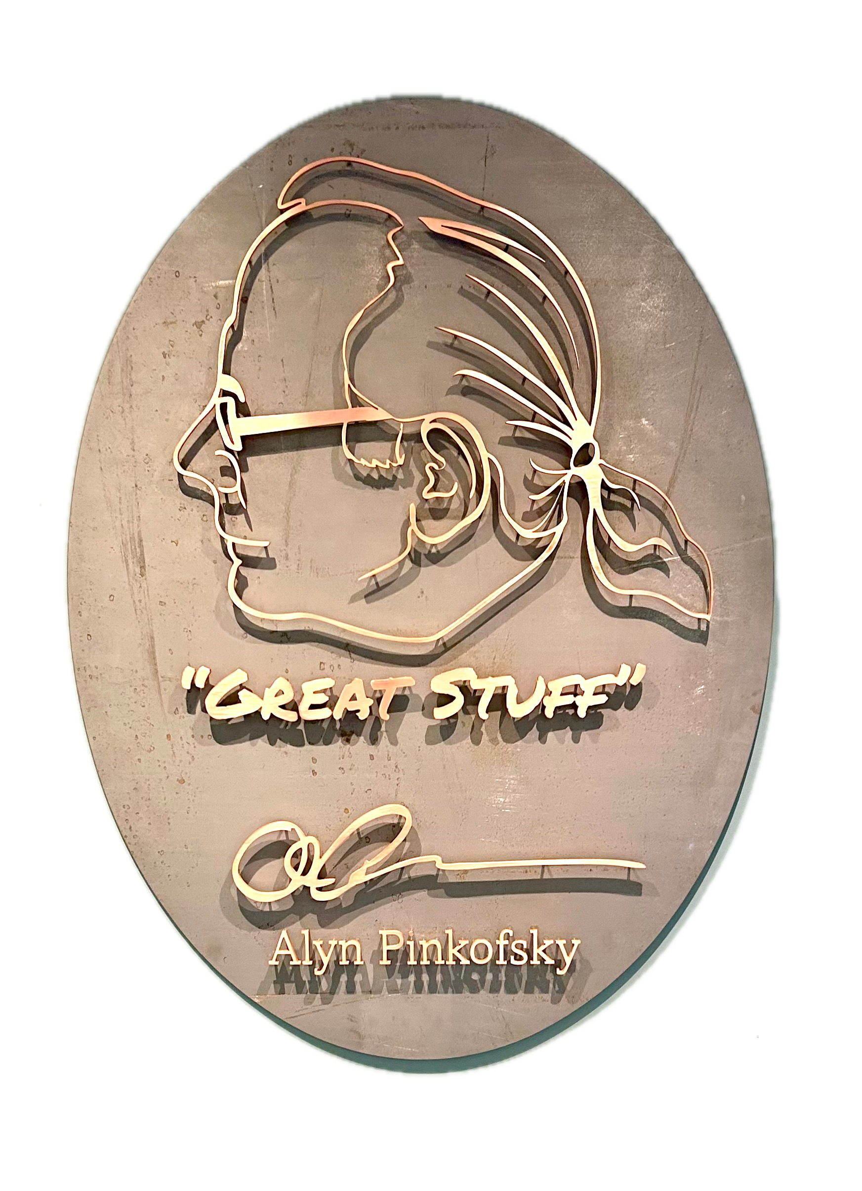 Copper and Steel Memorial Portrait, 40x30", Sculpture 2026