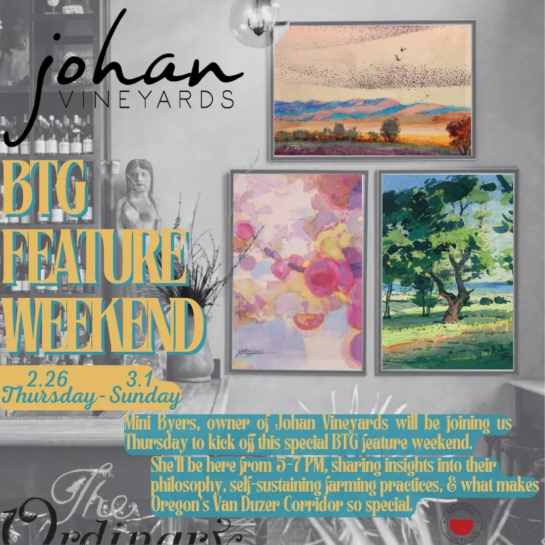 Hey Hey Charleston 
Our friends @eattheordinary are running a pretty sick BTG feature this weekend showcasing the wines of Johan Vineyards. 

The best part? 
Well, other than getting to drink some badass wines by the glass.
We have Mini Byers, owner 