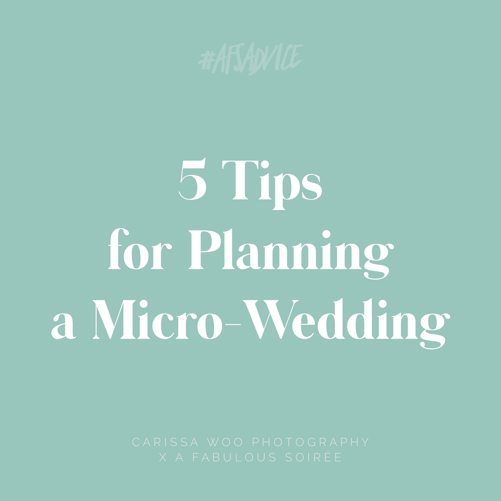 5 Tips for Planning a Micro-Wedding