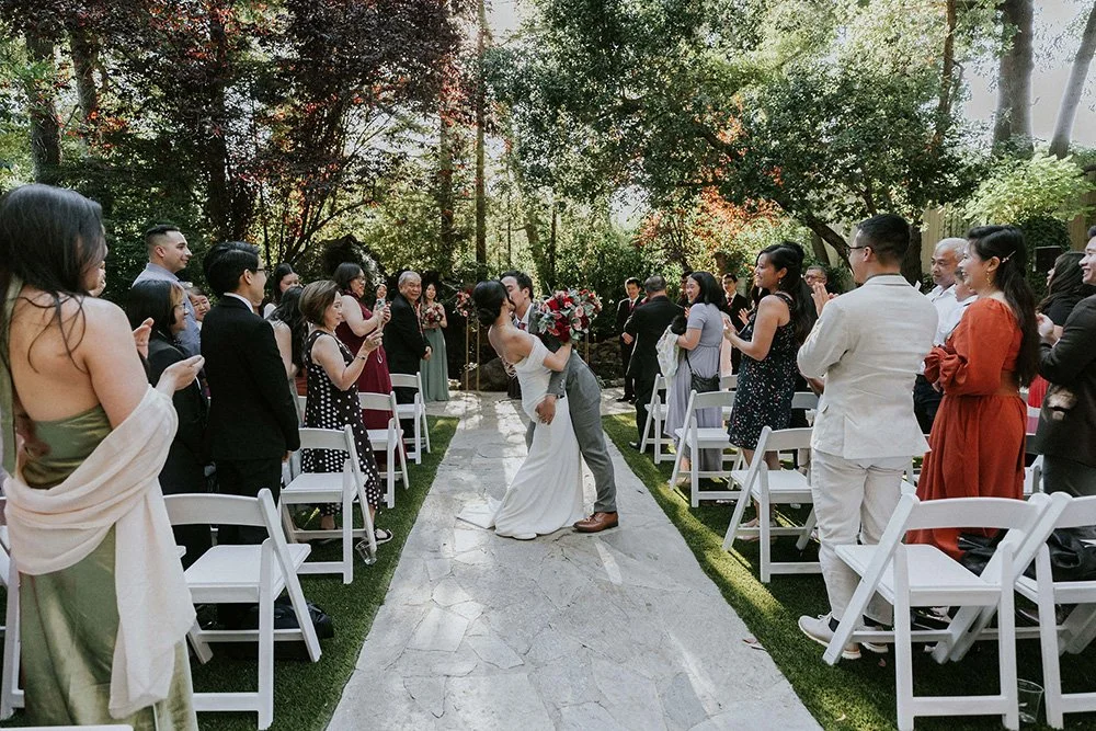 While the First Kiss as husband and wife happens at the altar, the second kiss usually happens walking back down the aisle! 

@calamigosevents @portosbakery @extremedjservices @sbblooms @kellyzhangstudio @bryte.moments @afabsoiree