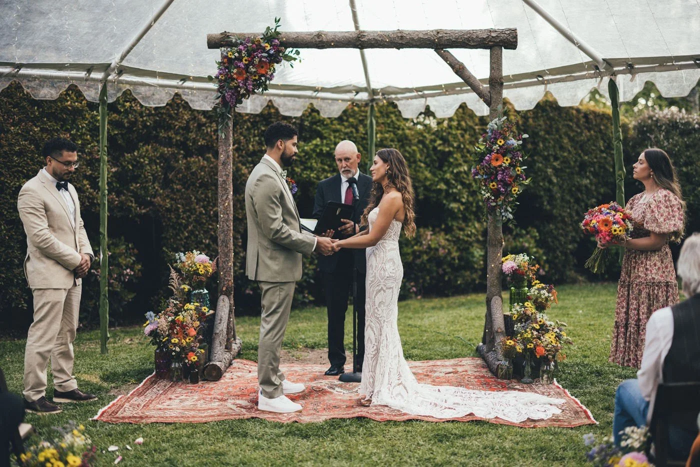 There are quite a few things to consider when getting married at home, especially because most homes are not built or ready for a large event. But for these lovebirds, their home was the perfect place for them to celebrate their union, so we made it 