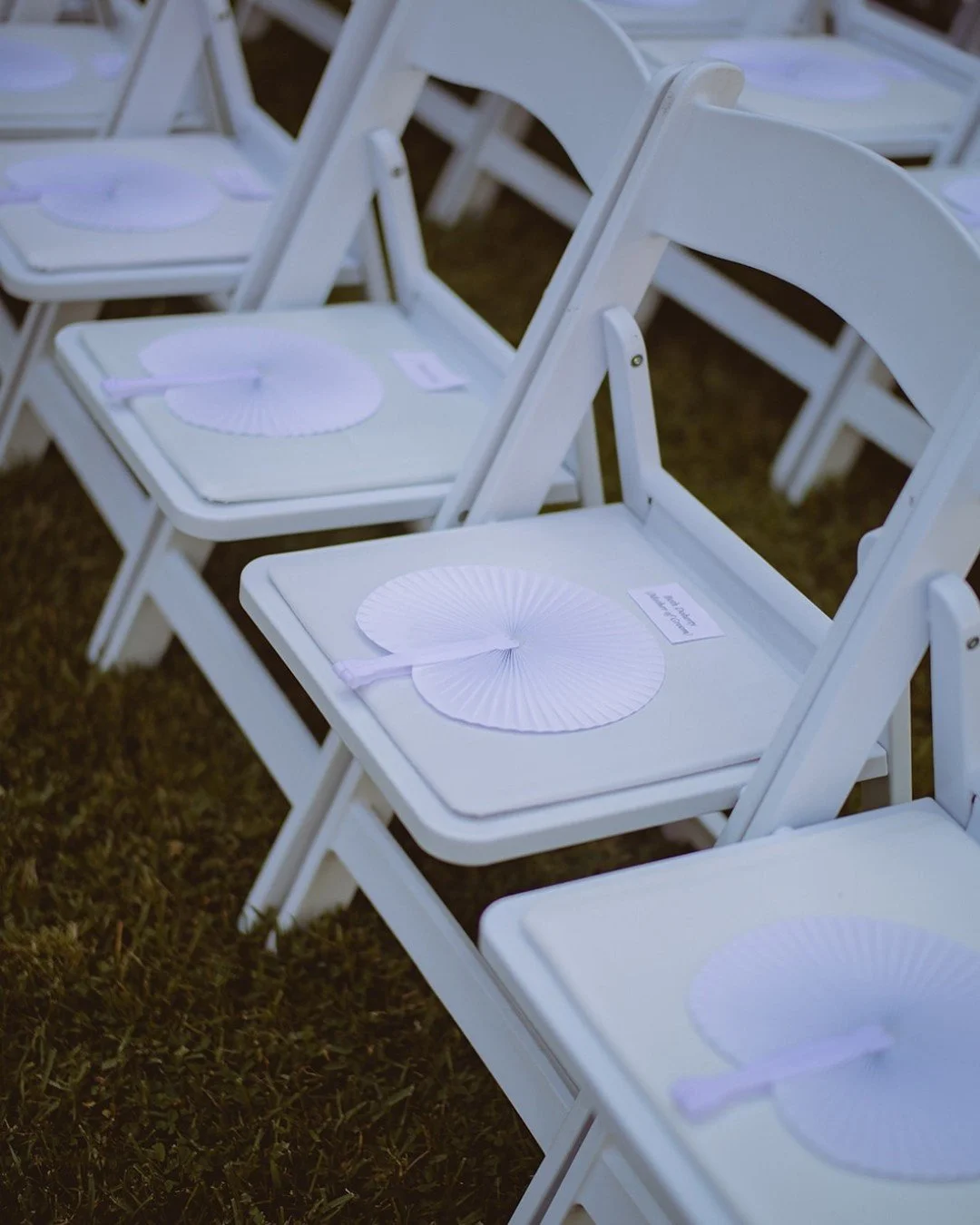 When thinking of favors or keepsakes for your wedding day, I always suggest either fun or functional. Our summer weddings can be very hot here in SoCal, so a great ceremony keepsake for an outdoor event is a fan! 

It's compact, easy to store and reu
